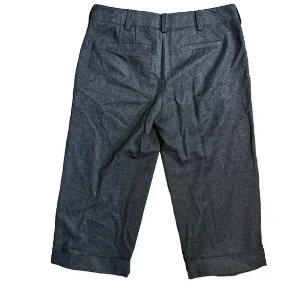 Vince Pants Womens 6 Wool Blend Wide Leg Cropped Capri Pleated cuffed pockets - Picture 5 of 6